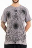 Sure Design Men's Sunflower Skull T-Shirt Gray