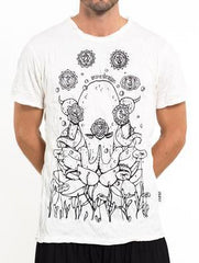 Sure Design Mens Octopus Chakras T-Shirt White