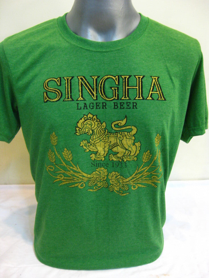 Men's Singha Beer T-Shirt Green