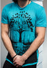 Sure Design Men's Tree Of Life T-Shirt Turquoise