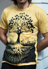 Sure Design Men's Tree Of Life T-Shirt Yellow