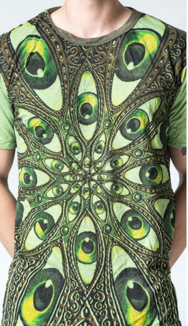Sure Design Men's Eyes Of The World T-Shirt Green