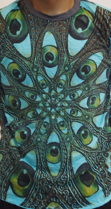 Sure Design Men's Eyes Of The World T-Shirt Turquoise