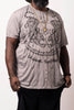 Plus Size Sure Design Men's Thai Tattoo T-Shirt Gray