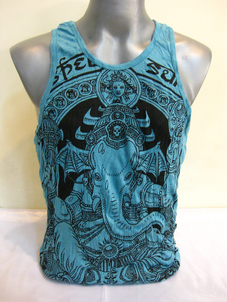 Sure Design Men's Batman Ganesh Tank Top Turquoise