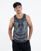 Sure Design Men's Thai Tattoo Tank Top Silver on Black