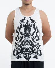 Mens Buddha Chakra Tank Top in White