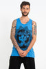 Sure Design Men's Om Buddha Face Tank Top Blue