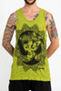 Sure Design Men's Om Buddha Face Tank Top Lime