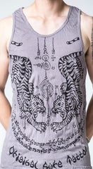 Sure Design Men's Thai Tattoo Tank Top Gray