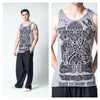 Sure Design Men's Tattoo Ganesh Tank Top Gray