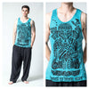 Sure Design Men's Tattoo Ganesh Tank Top Turquoise