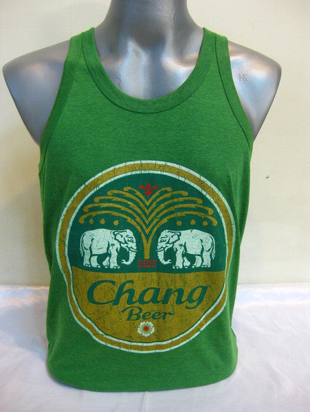Men's Chang Beer Tank Top Green