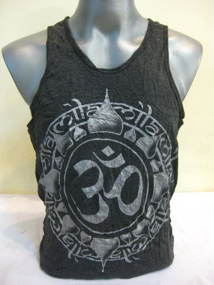 Sure Design Men's Infinitee Ohm Tank Top Silver on Black