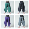 Assorted Set of 5 Women's Pinstripe Button Up Cotton Pants with Hill Tribe Trim