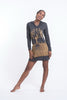 Sure Design Women's Tree of Life Hoodie Dress Gold on Black