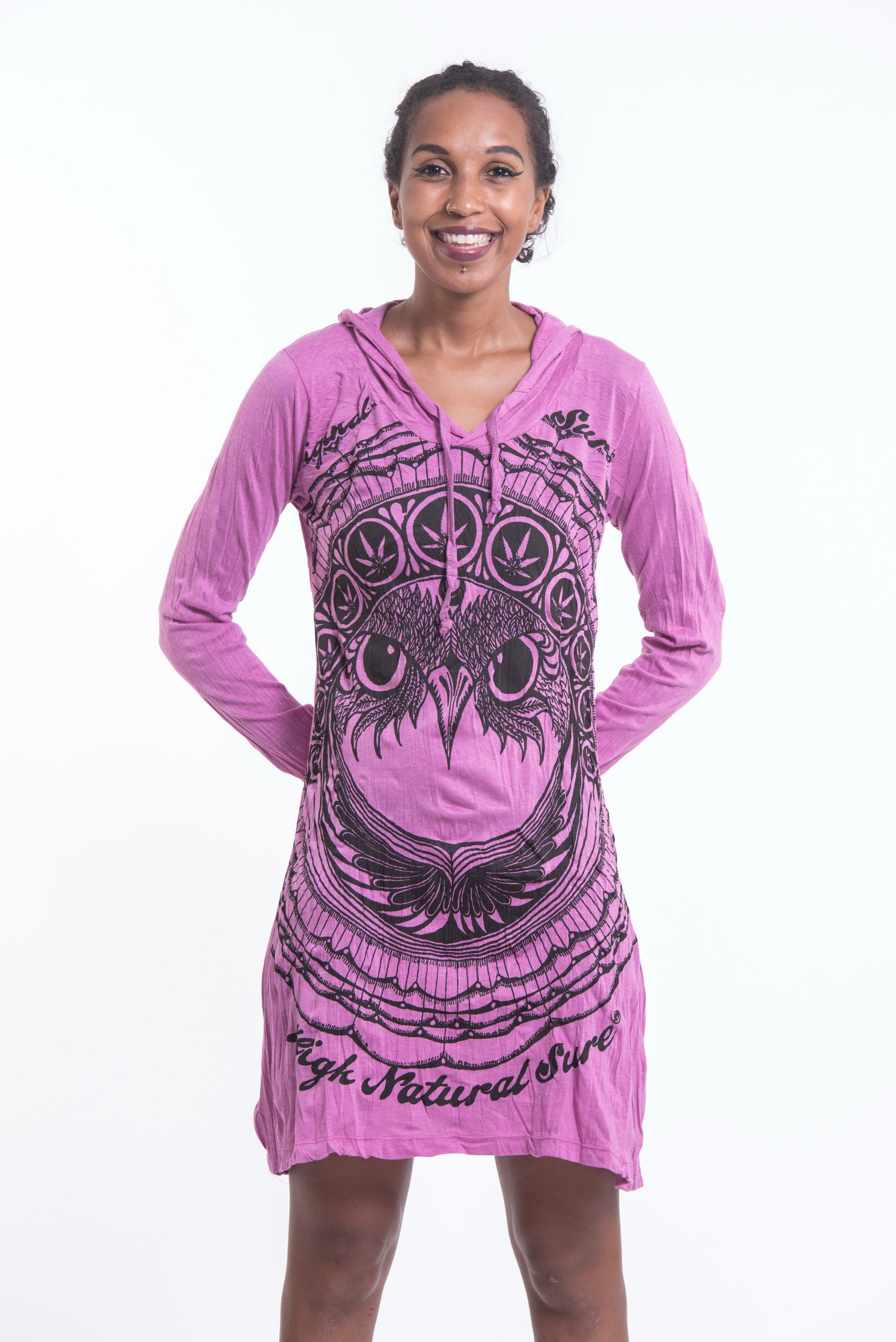 pink owl dress Minna Collared Woven Dress-Pink Owl Embroidery
