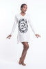 Sure Design Women's Infinitee Ohm Hoodie Dress White