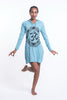 Sure Design Women's Infinitee Ohm Hoodie Dress Turquoise
