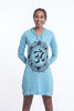 Sure Design Women's Infinitee Ohm Hoodie Dress Turquoise