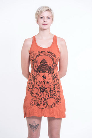 Sure Design Womens Octopus Oracle Tank Dress Orange