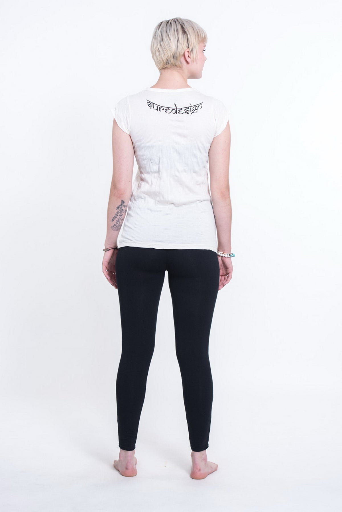Sure Design Womens Octopus Chakras T-Shirt White