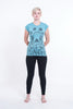 Sure Design Womens Octopus Chakras T-Shirt Turquoise