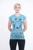 Sure Design Womens Octopus Chakras T-Shirt Turquoise