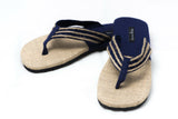 Wholesale Blue Stripes Woven Flip Flops - $8.00