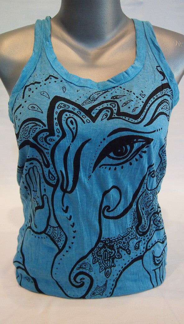 Sure Design Women's Cute Ganesh Tank Top Turquoise