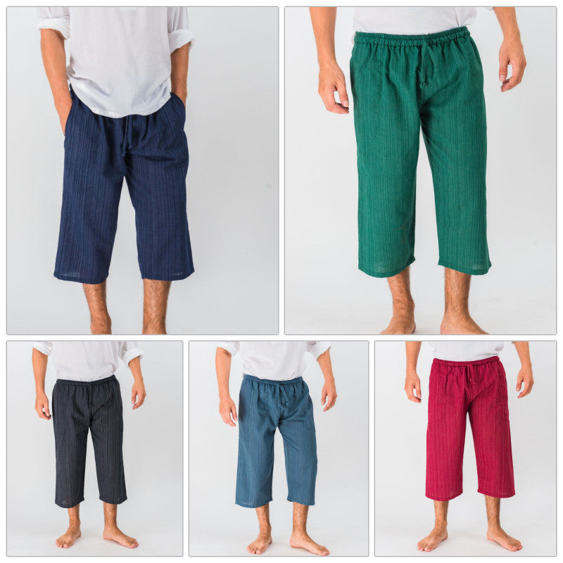 Assorted set of 5 Pinstripe Unisex Capri Shorts