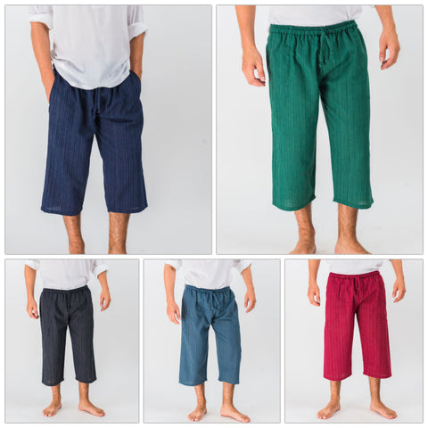 Assorted set of 5 Pinstripe Unisex Capri Shorts