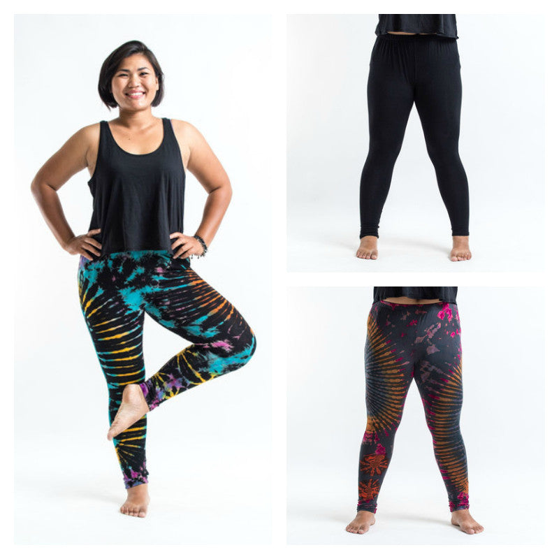 Wholesale Assorted set of 5 PLUS SIZE Tie dye Leggings