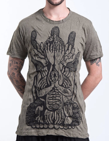 Sure Design Men's See No Evil Buddha T-Shirt Green