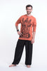 Sure Design Unisex See No Evil Buddha Long Sleeve T-Shirt Orange