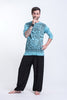 Sure Design Unisex Shanti Ganesha Long Sleeve T-Shirt Turquoise