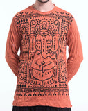 Wholesale Sure Design Unisex Shanti Ganesha Long Sleeve T-Shirt Orange - $10.00