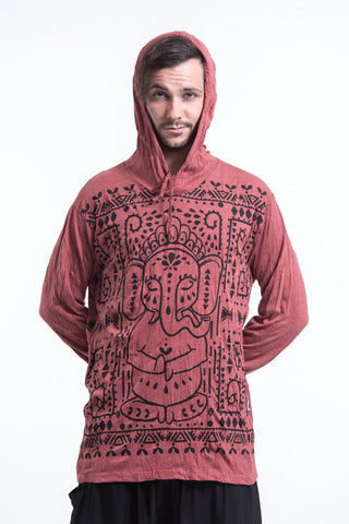 Sure Design Unisex Shanti Ganesha Hoodie Brick