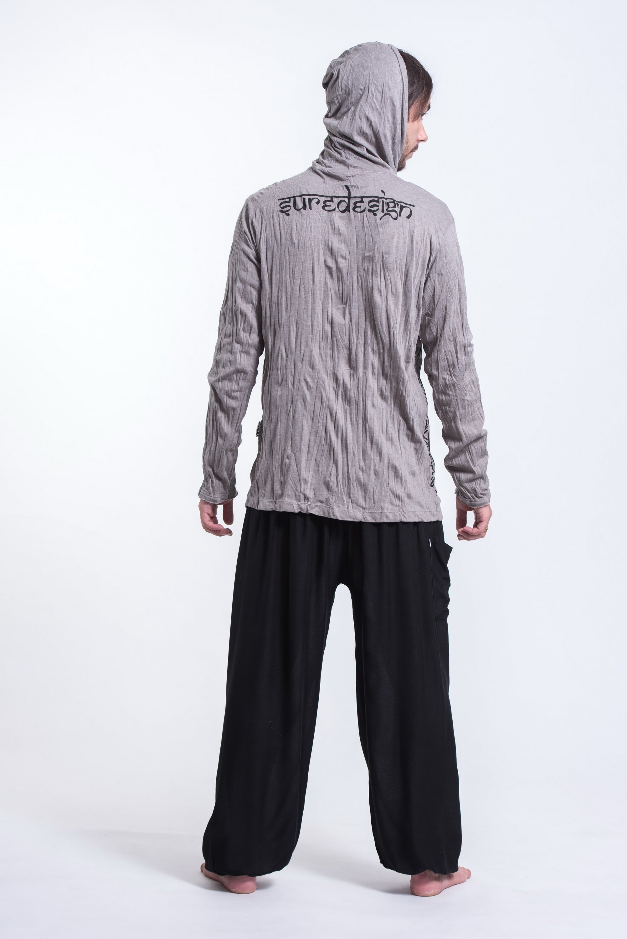Sure Design Unisex Shanti Ganesha Hoodie Gray