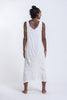 Sure Design Womens Infinitee Ohm Scoop Neck Tank Dress White