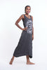 Sure Design Womens Infinitee Ohm Scoop Neck Tank Dress Silver on Black