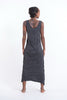 Sure Design Womens Infinitee Ohm Scoop Neck Tank Dress Silver on Black