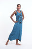 Sure Design Womens Infinitee Ohm Scoop Neck Tank Dress Denim Blue