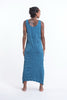 Sure Design Womens Infinitee Ohm Scoop Neck Tank Dress Denim Blue