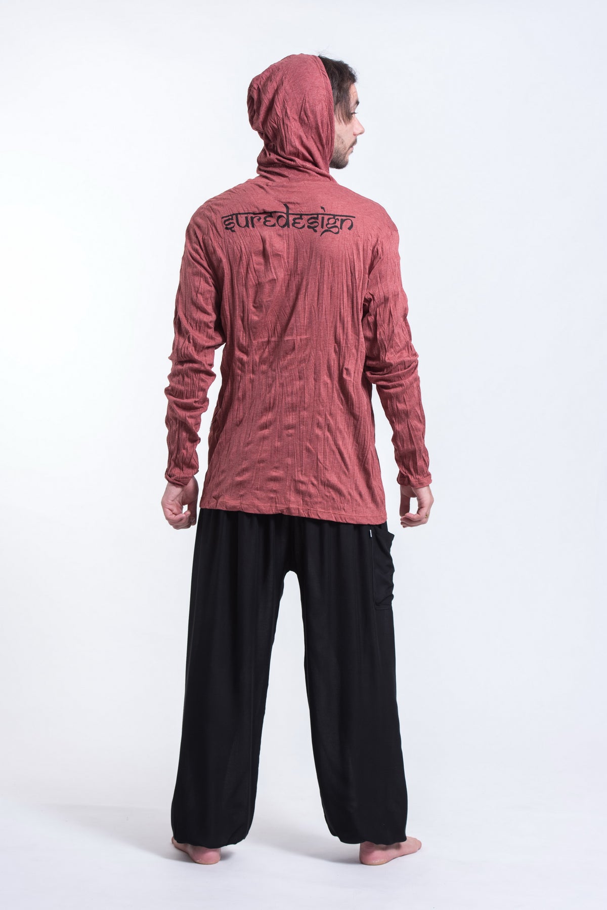 Sure Design Unisex See No Evil Buddha Hoodie Brick