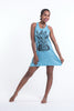 Sure Design Women's See No Evil Buddha Tank Dress Turquoise