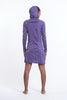 Sure Design Women's See No Evil Buddha Hoodie Dress Purple