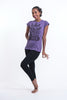Sure Design Women's See No Evil Buddha T-Shirt Purple