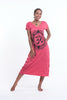 Sure Design Womens Infinitee Ohm V Neck Tee Dress Red