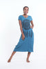 Sure Design Womens Dreamcatcher V Neck Tee Dress Denim Blue